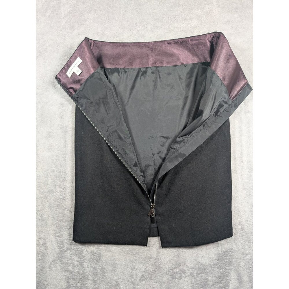 Banana Republic Skirt Womens Size 4 Black Knee Length Pleated Wool Academic - Picture 9 of 10
